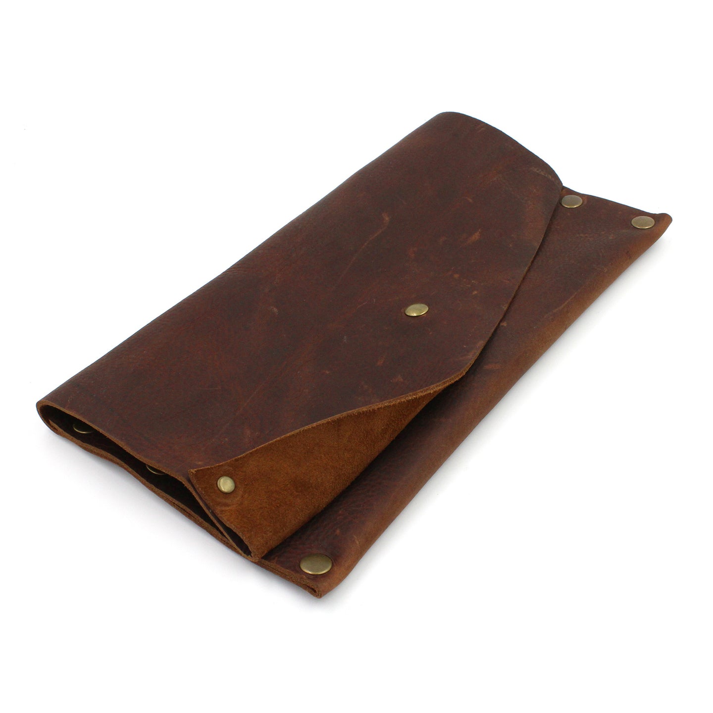 Rustic Brown Genuine Leather Clutch