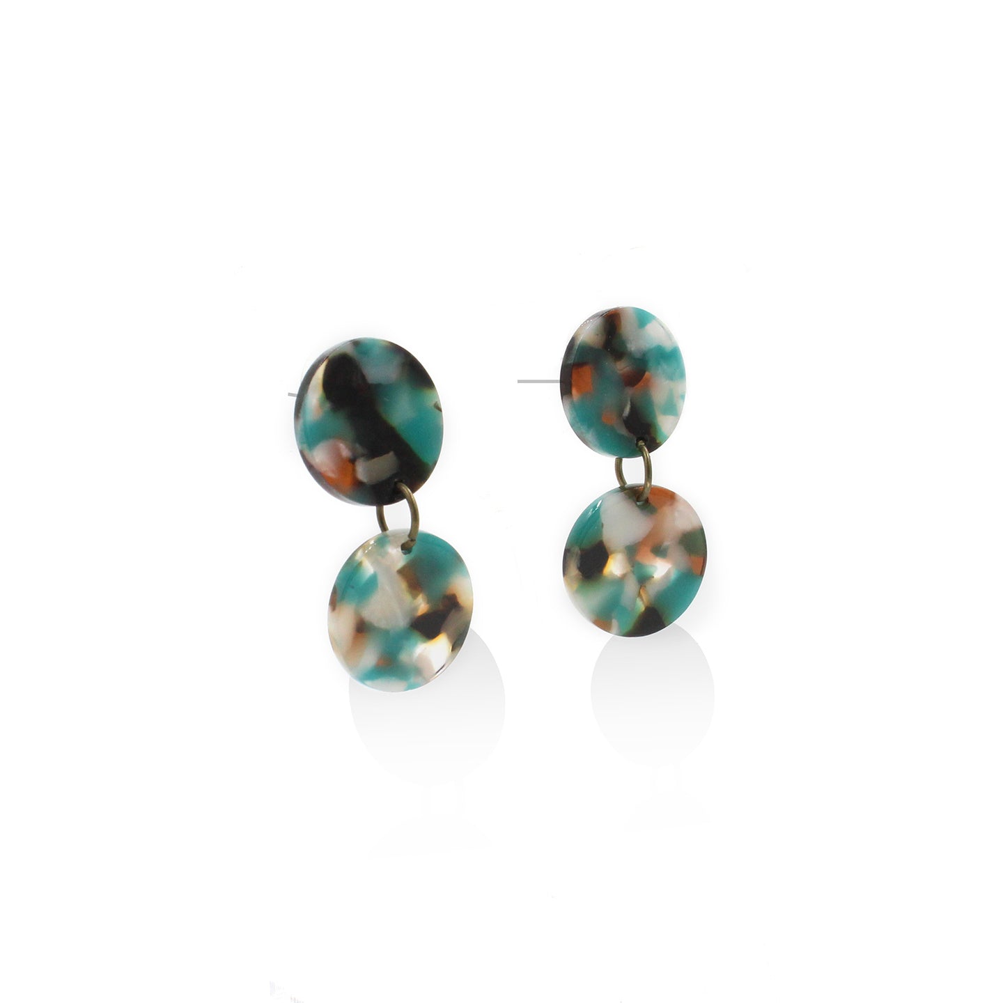 Double Circle Acrylic Drop Earrings