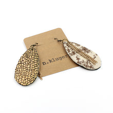 Speckled Mermaid Punk Rock Leather Dangle Earrings - N.Kluger Designs Earrings