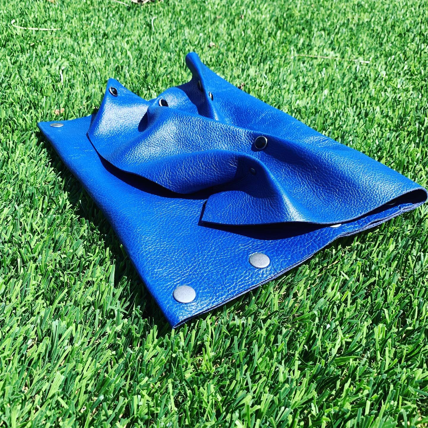 Blue Leather Textured 