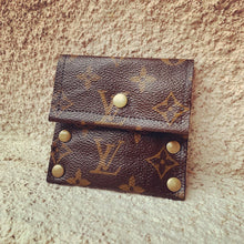 Repurposed Louis Vuitton Leather Card Case / Mini Wallet