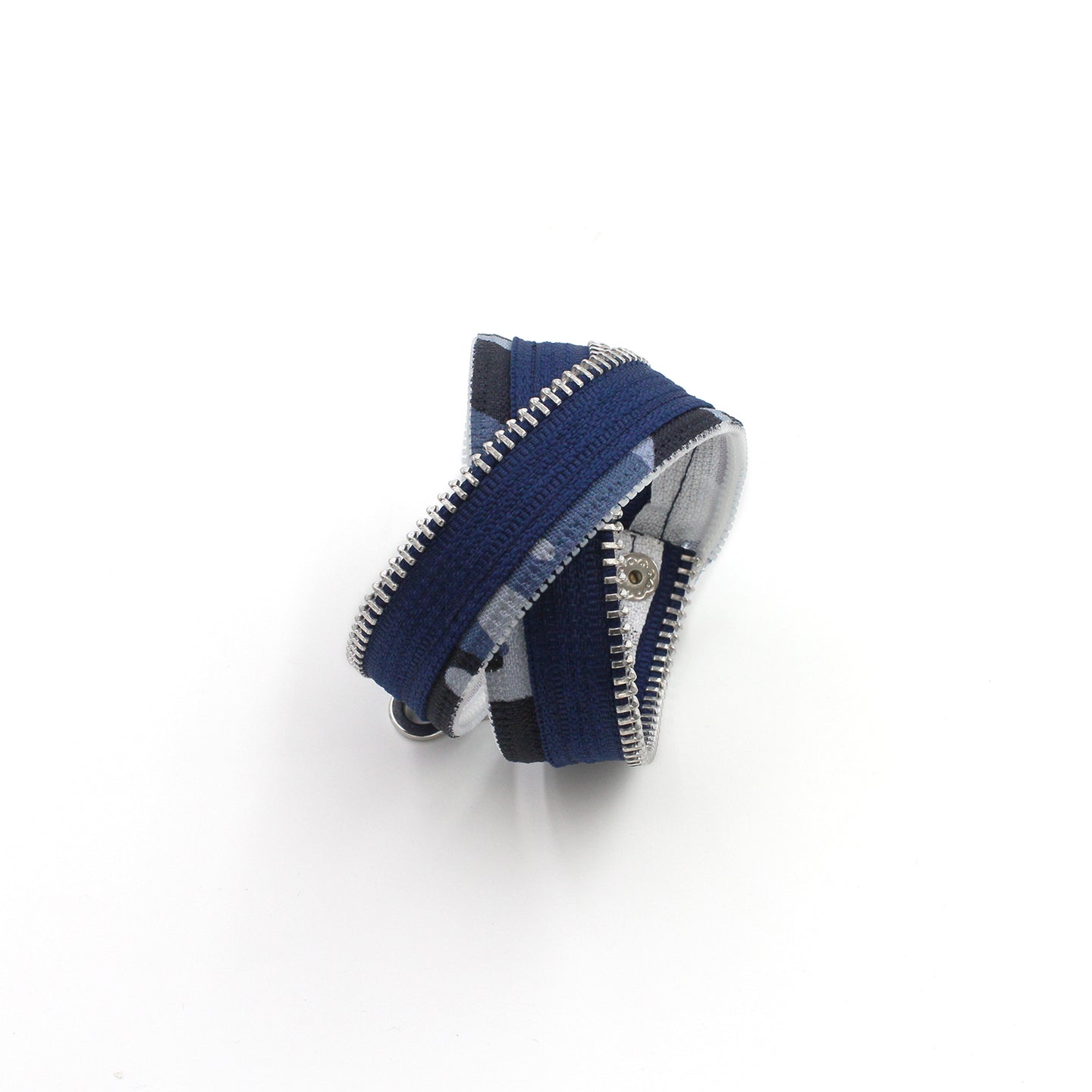 Camo Collection Blue on Blue Zip Bracelet - N.Kluger Designs bracelet