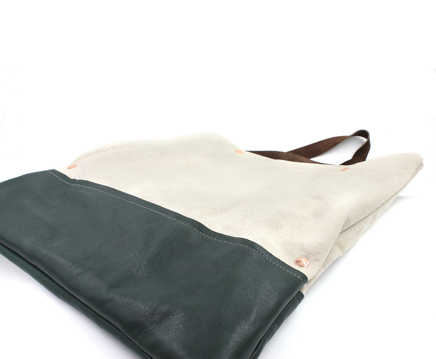 The Perfect Canvas & Leather Tote Bag Shopper - N.Kluger Designs totebag