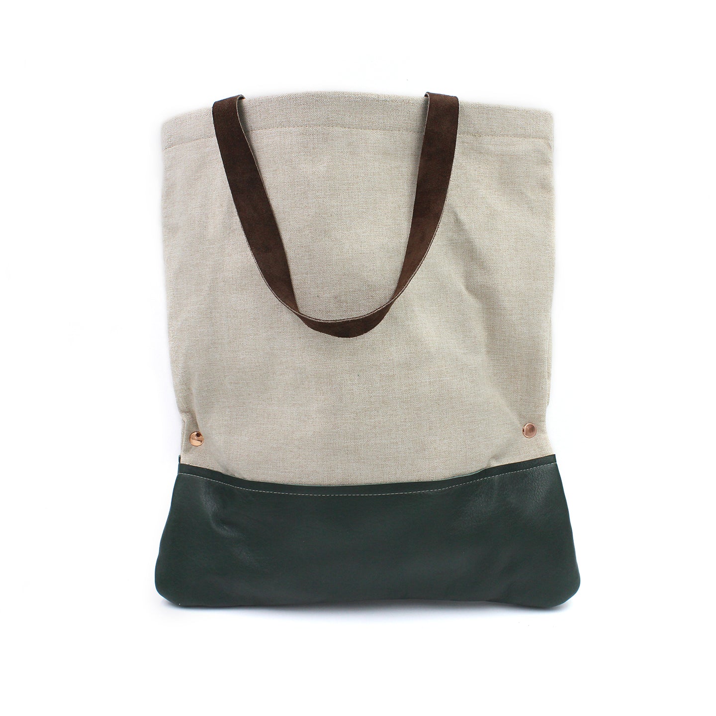 The Perfect Canvas & Leather Tote Bag Shopper - N.Kluger Designs totebag