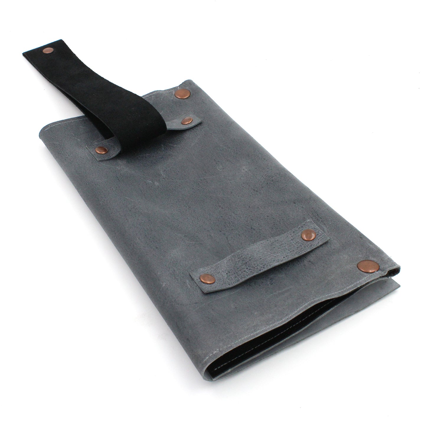Grey Leather Convertible Belt Clutch