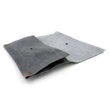 Grey Leather Convertible Belt Clutch