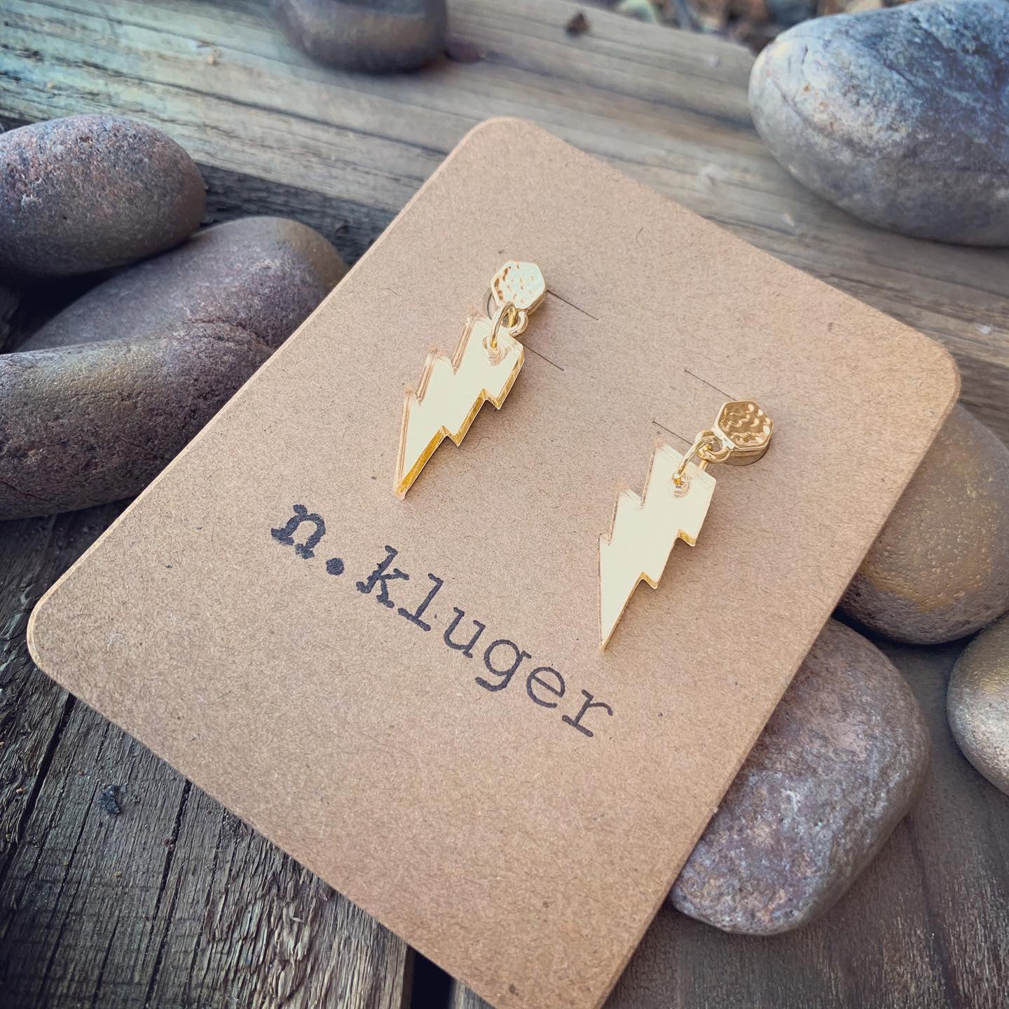 Mini Lightning Bolt Acrylic Drop Earrings