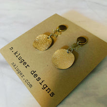 Silver & Gold Glitter Wave Disc & Star Earrings
