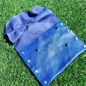 Blue Leather Textured 