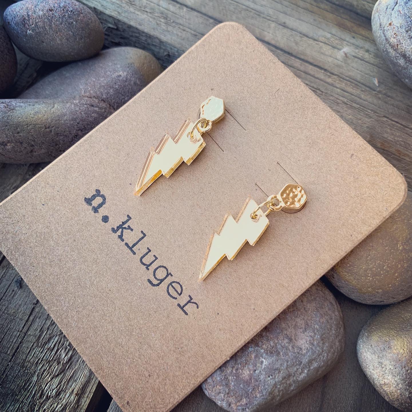 Mini Lightning Bolt Acrylic Drop Earrings
