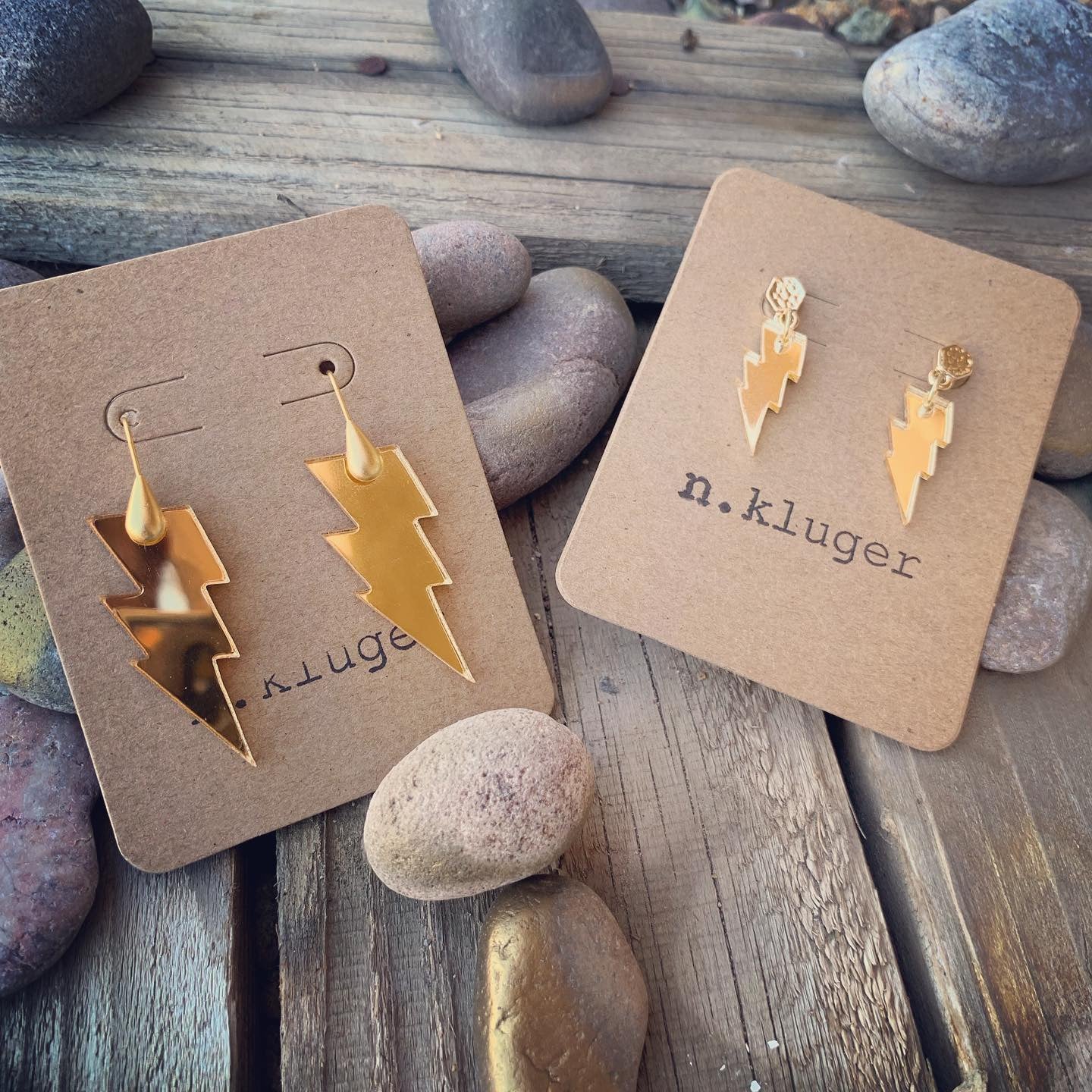 Mini Lightning Bolt Acrylic Drop Earrings
