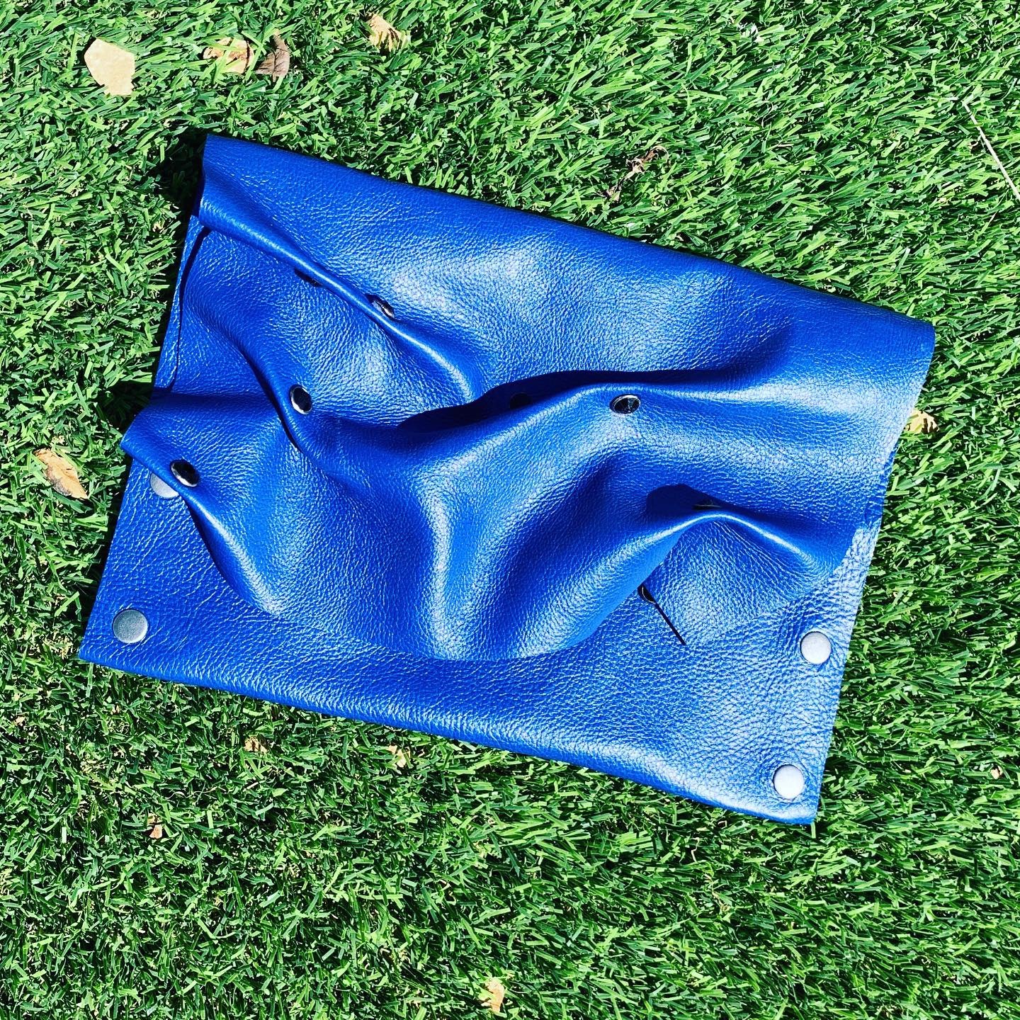 Blue Leather Textured 