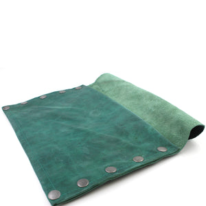Green with Envy Distressed Leather Clutch - N.Kluger Designs clutch