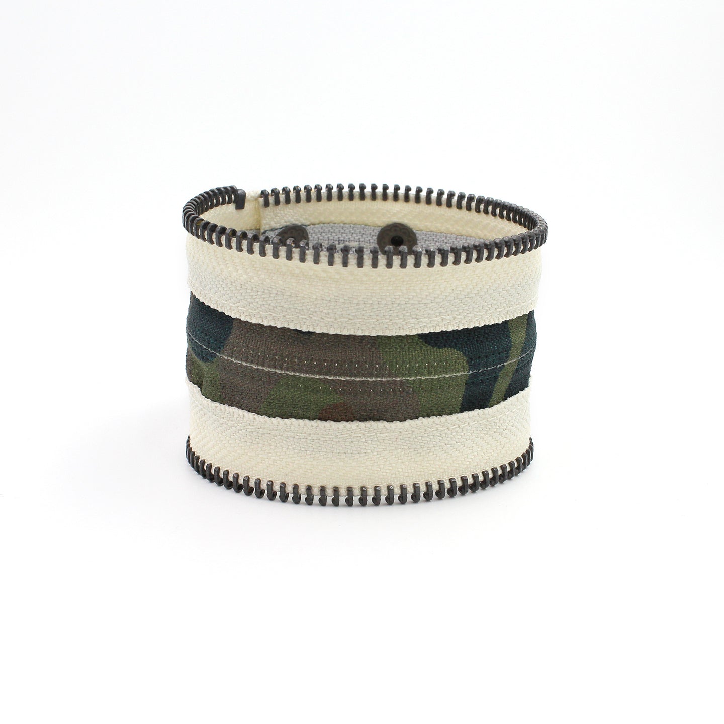 Camo Collection Cream Zip Bracelet - N.Kluger Designs bracelet