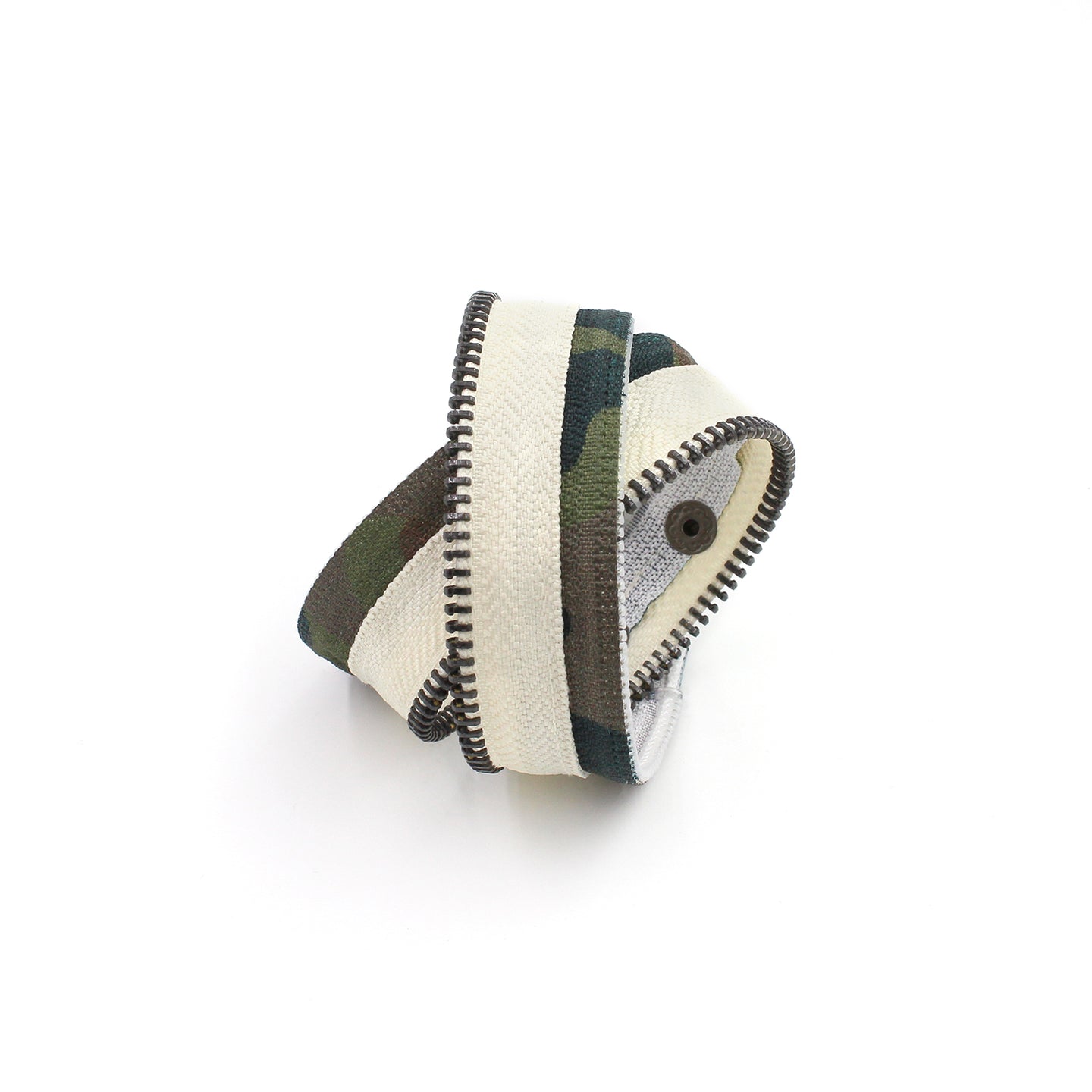 Camo Collection Cream Zip Bracelet - N.Kluger Designs bracelet
