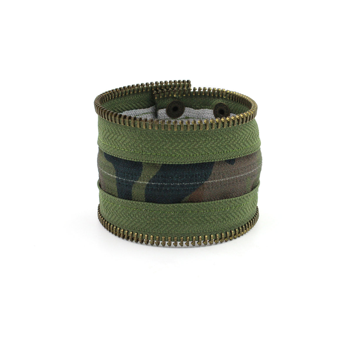 Camo Collection Olive Army Zip Bracelet