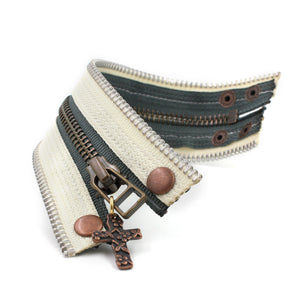 Cream of the Crop Zip Bracelet - N.Kluger Designs bracelet