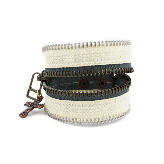 Cream of the Crop Zip Bracelet - N.Kluger Designs bracelet