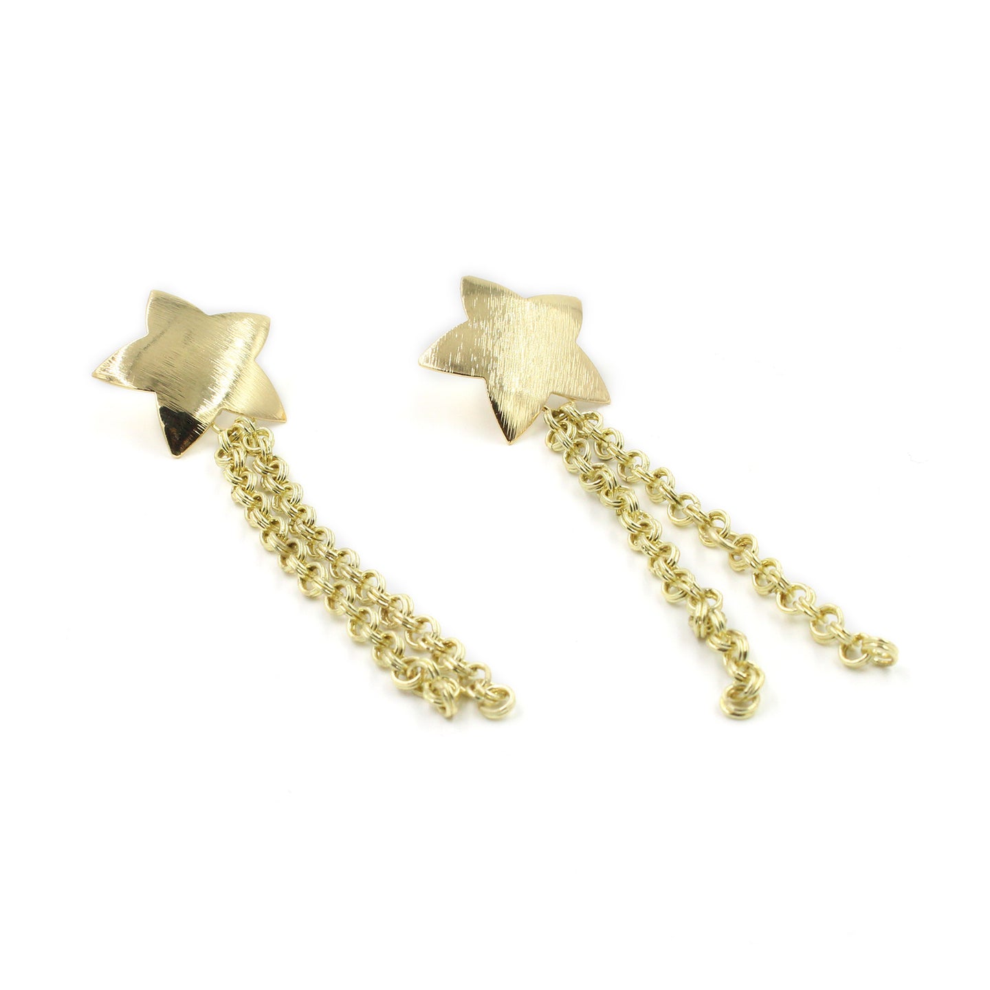 Gold Shooting Star Dangling Earrings