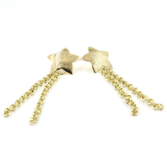 Gold Shooting Star Dangling Earrings