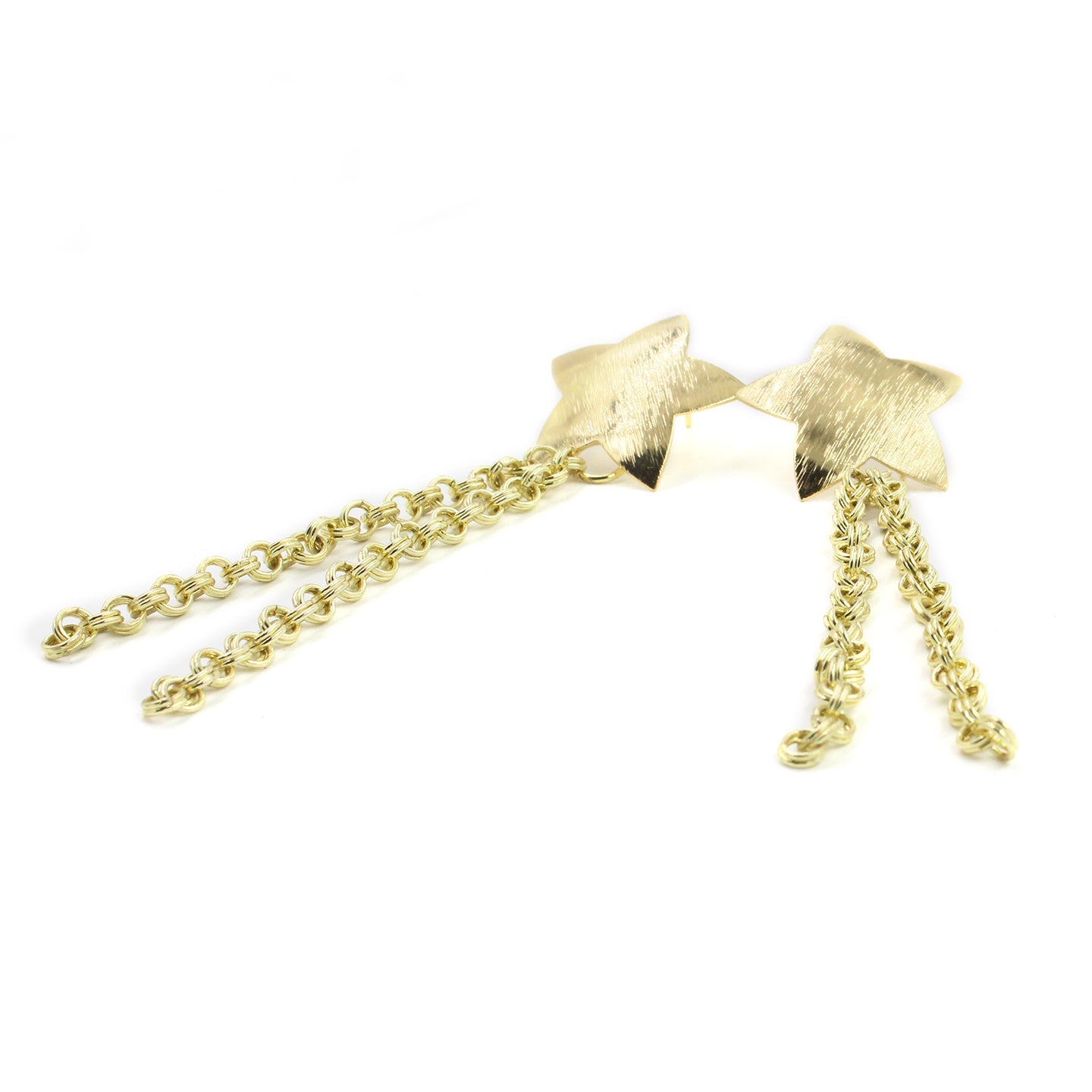 Gold Shooting Star Dangling Earrings