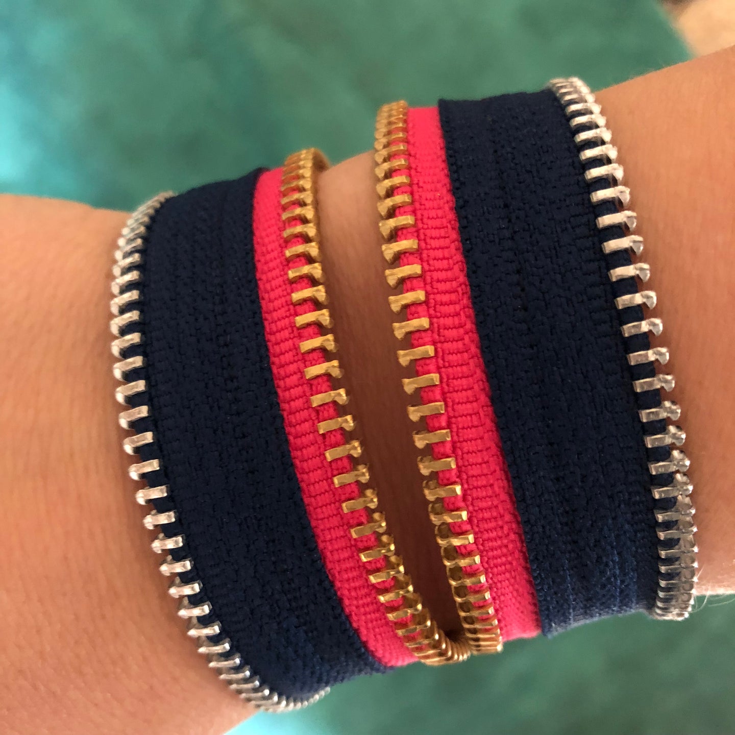 Do Good Delta Gamma Zip Bracelet - N.Kluger Designs bracelet