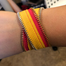 Summer Brights Collection Neon Yellow & Hot Pink Zip Bracelet - N.Kluger Designs bracelet