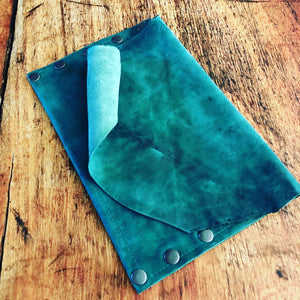 Green with Envy Distressed Leather Clutch - N.Kluger Designs clutch