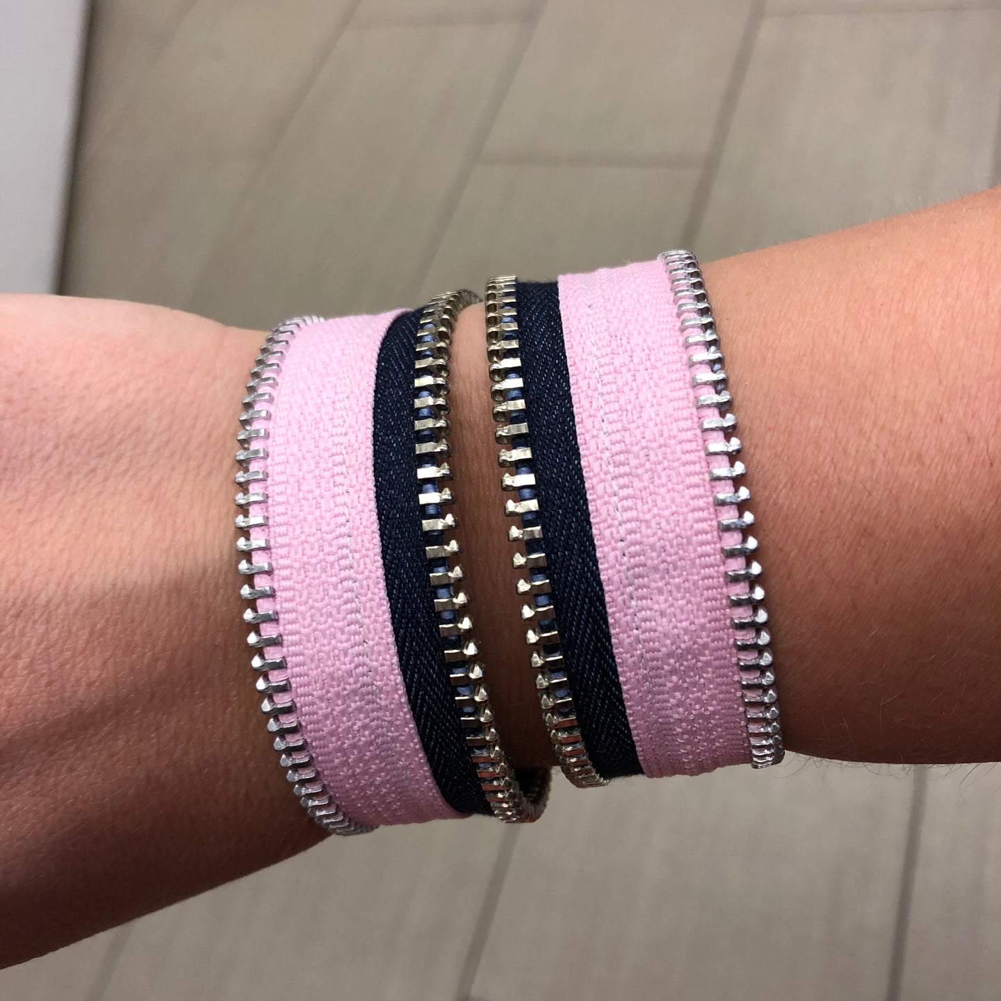 Sweet Denim Zip Bracelet - N.Kluger Designs bracelet