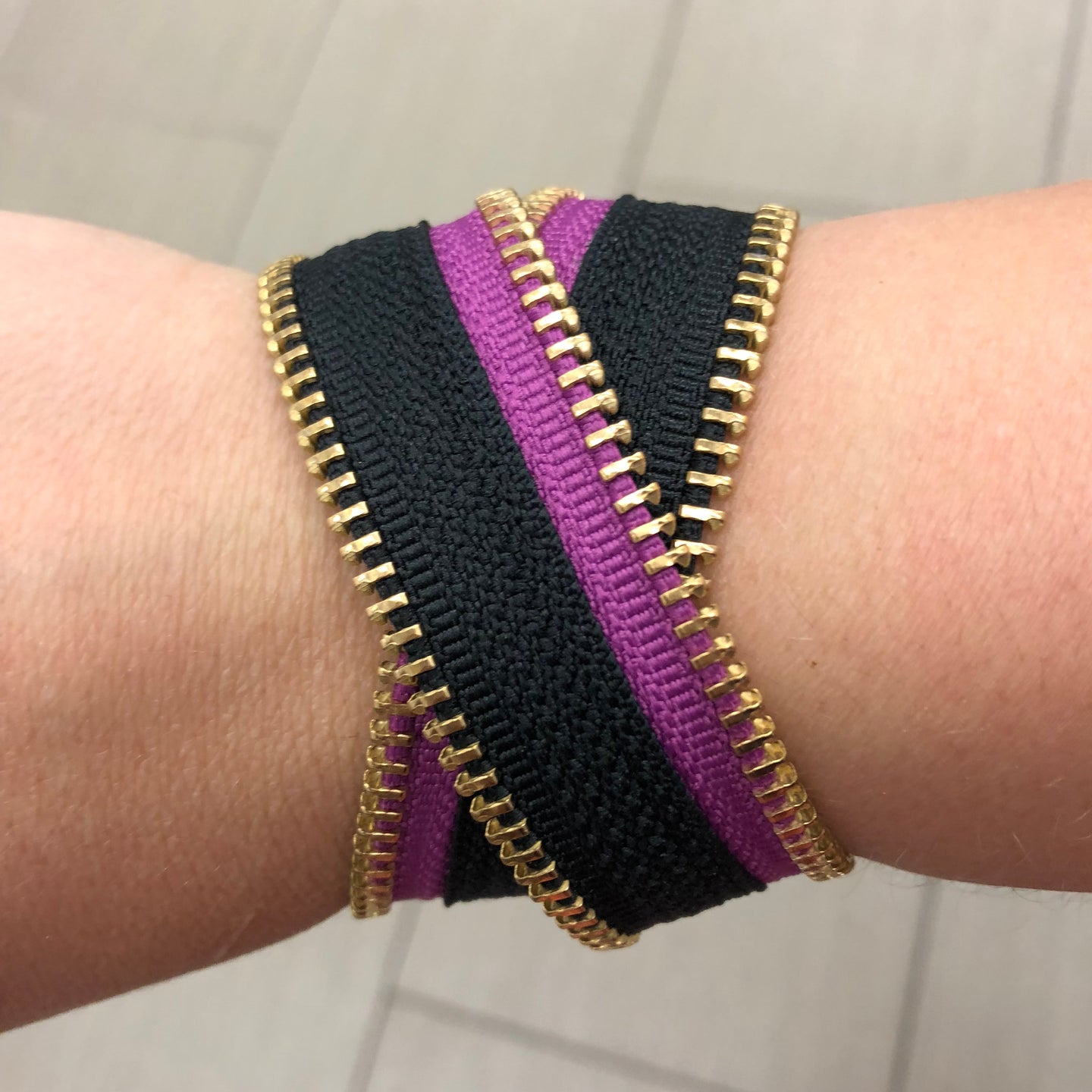 Fuschia-ristic Zip Bracelet - N.Kluger Designs bracelet