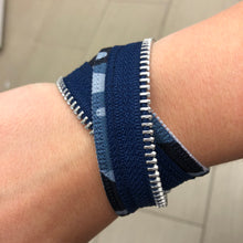 Camo Collection Blue on Blue Zip Bracelet - N.Kluger Designs bracelet