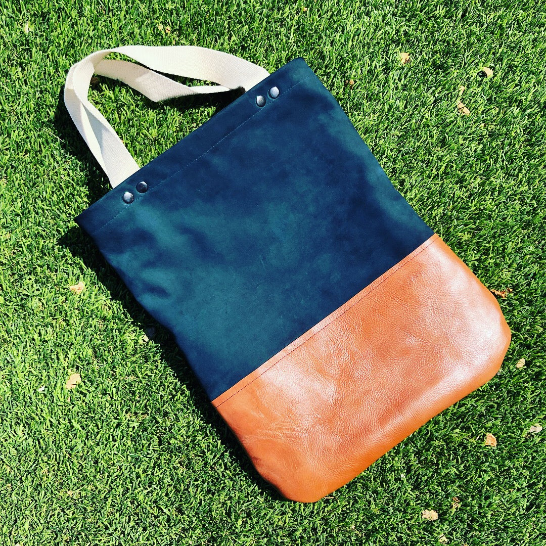 The Perfect Fully Lined Leather Tote Bag Shopper - N.Kluger Designs totebag