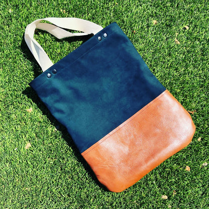 The Perfect Fully Lined Leather Tote Bag Shopper - N.Kluger Designs totebag