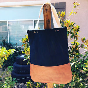 The Perfect Fully Lined Leather Tote Bag Shopper - N.Kluger Designs totebag