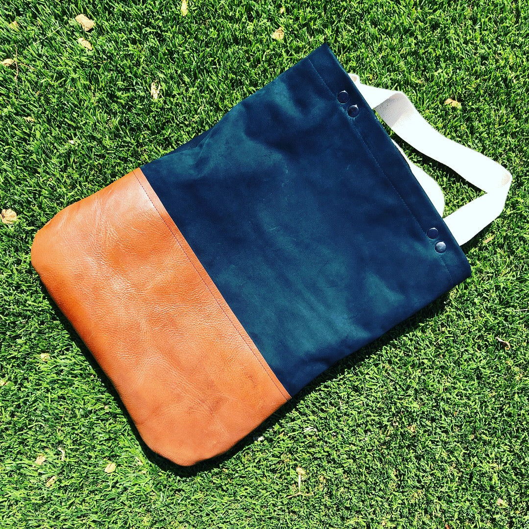 The Perfect Fully Lined Leather Tote Bag Shopper - N.Kluger Designs totebag