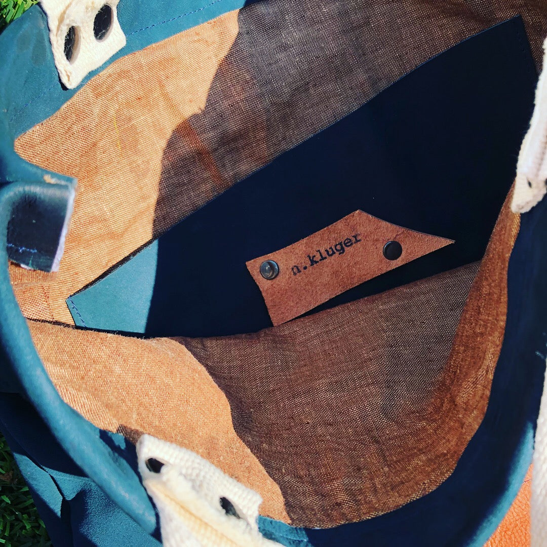 The Perfect Fully Lined Leather Tote Bag Shopper - N.Kluger Designs totebag