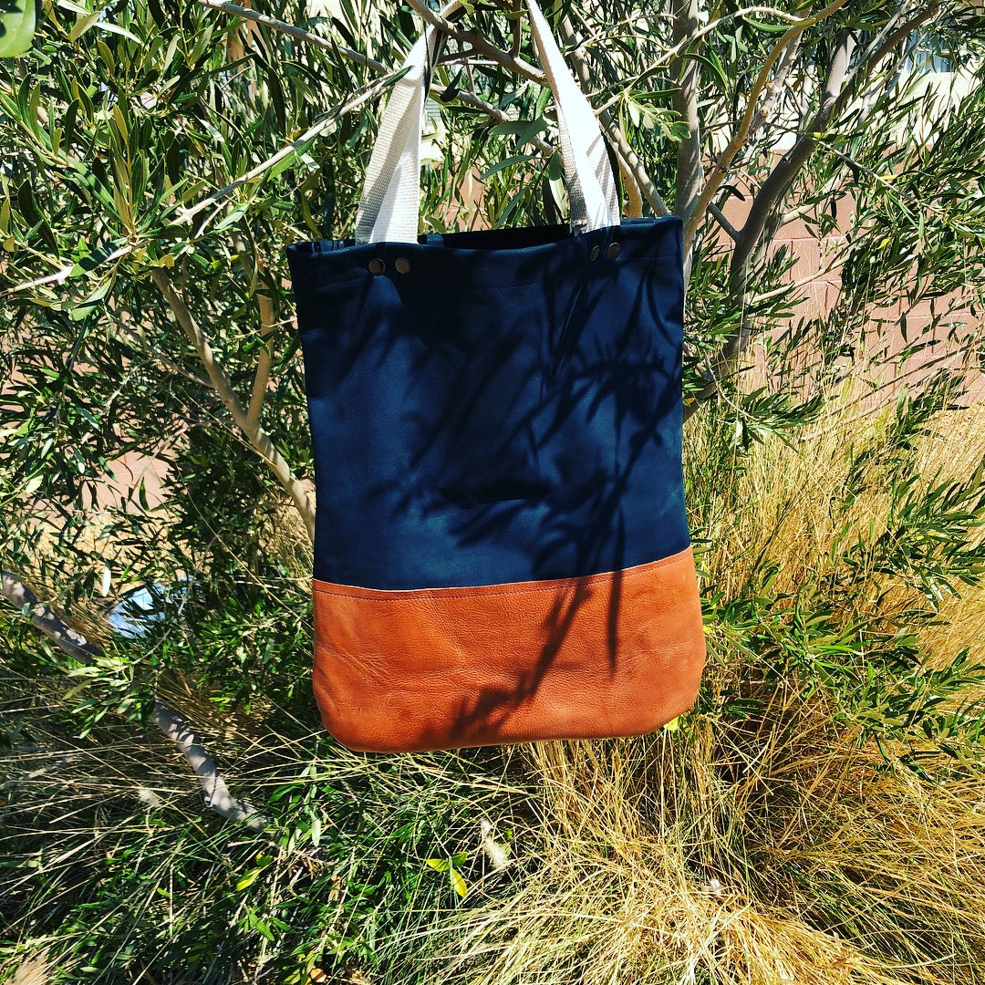 The Perfect Fully Lined Leather Tote Bag Shopper - N.Kluger Designs totebag