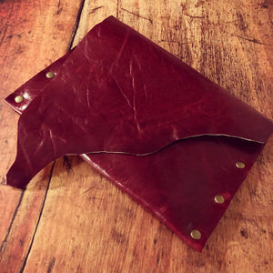The Ultimate Red & Gold Leather Cocktail Party Clutch - N.Kluger Designs clutch
