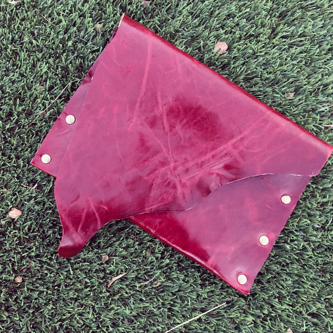 The Ultimate Red & Gold Leather Cocktail Party Clutch - N.Kluger Designs clutch