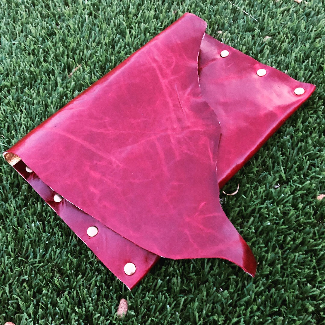 The Ultimate Red & Gold Leather Cocktail Party Clutch - N.Kluger Designs clutch