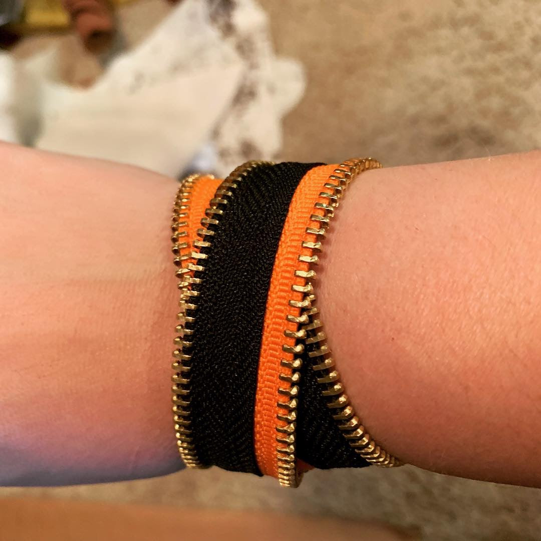 Not So Scary Halloween Zip Bracelet