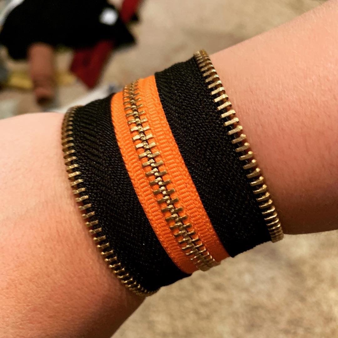 Not So Scary Halloween Zip Bracelet