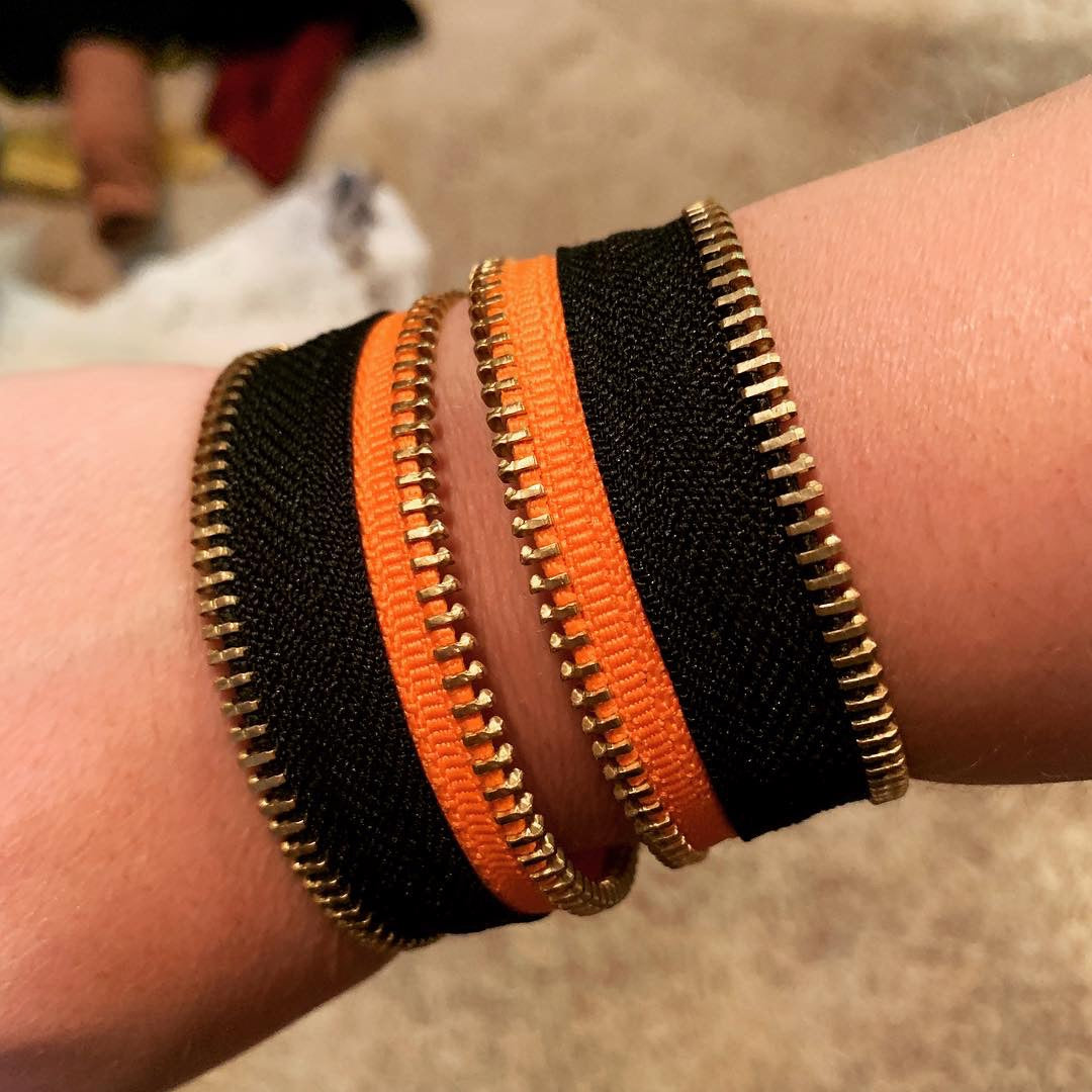 Not So Scary Halloween Zip Bracelet