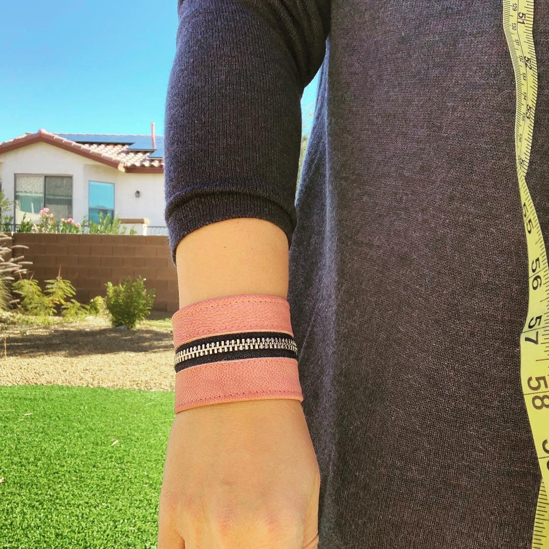 Pink Leather & Denim 