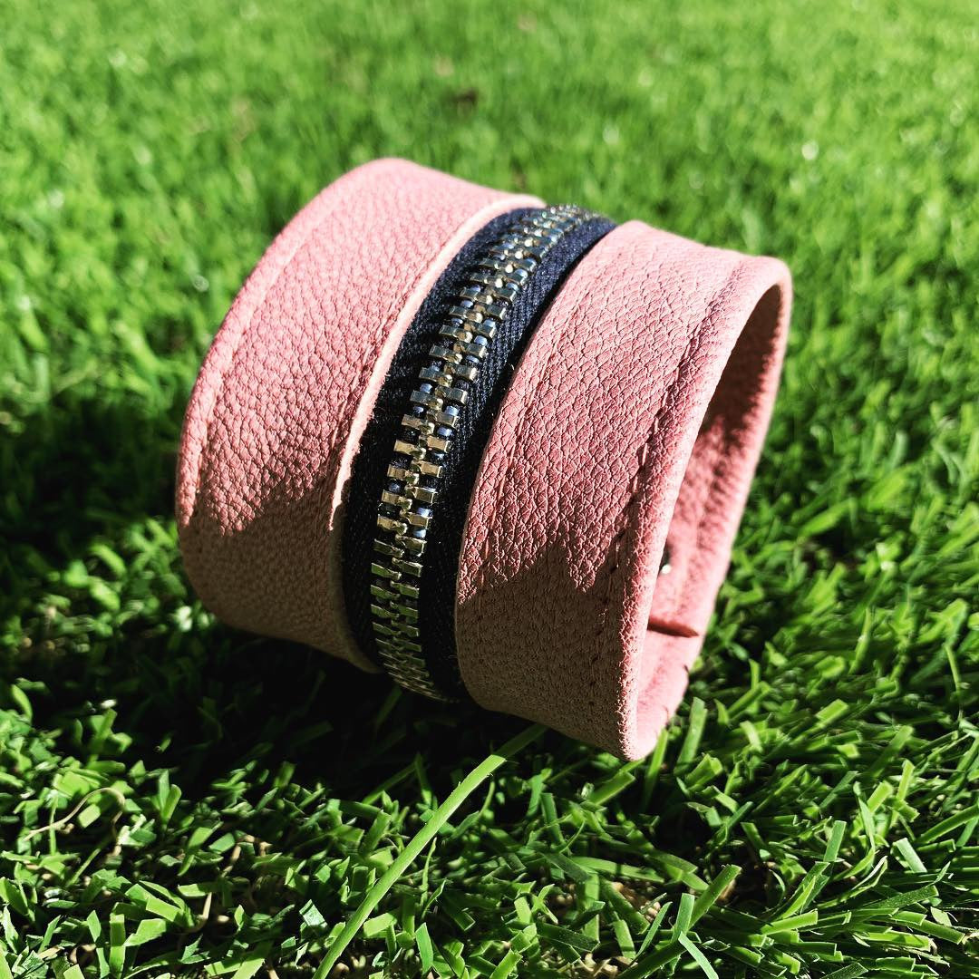 Pink Leather & Denim 