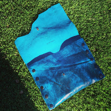 Paper Thin Teal Glam Leather Clutch