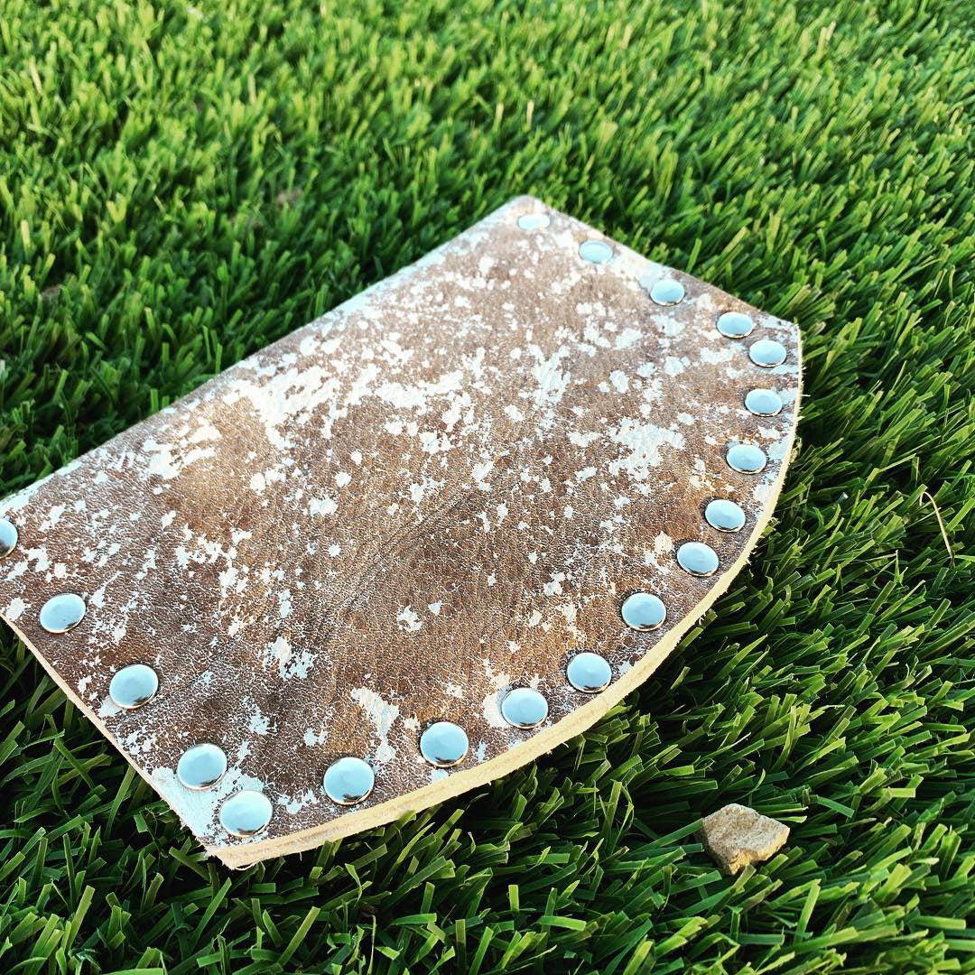 Cow Print Leather Mini Wallet Clutch - N.Kluger Designs Card Case