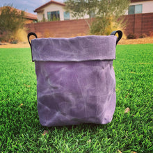 Waxed Canvas "Kiki Pot" Planter Basket in Violet