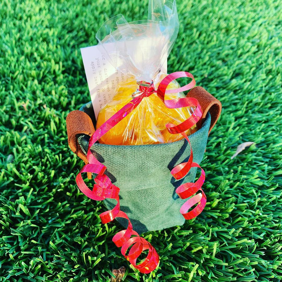 Waxed Canvas Mini "Kiki Pot" Green Planter