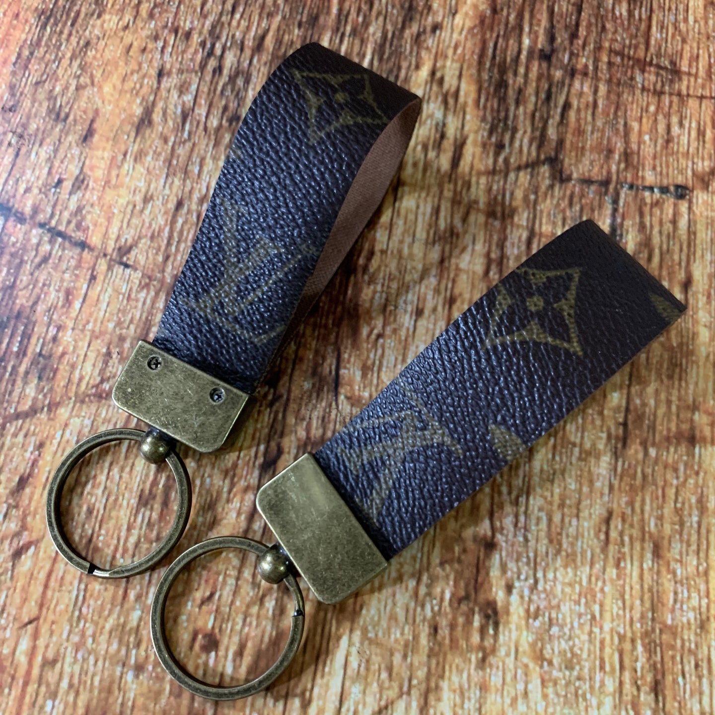 Repurposed Louis Vuitton Leather Key Chain